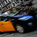 Taxi barcelona para en las Ramblas de Catalunya
